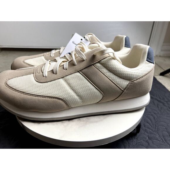 Goodfellow & Co Men's Chester Retro Cream Sneakers Tennis Casual SZ 13:NWT - Picture 4 of 10